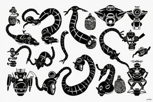 Cobra robot tattoo idea