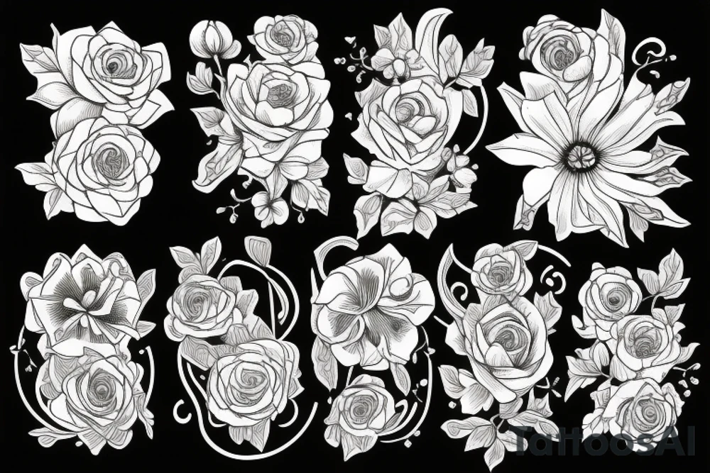Bloody flower tattoo idea