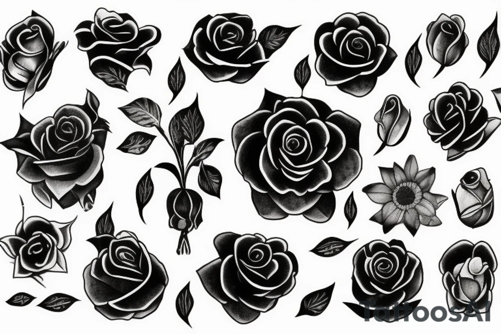 Bloody flower tattoo idea