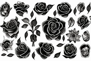 Bloody flower tattoo idea