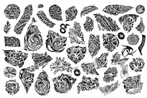 Fractal that incorporates the names Beau and Nollaig tattoo idea