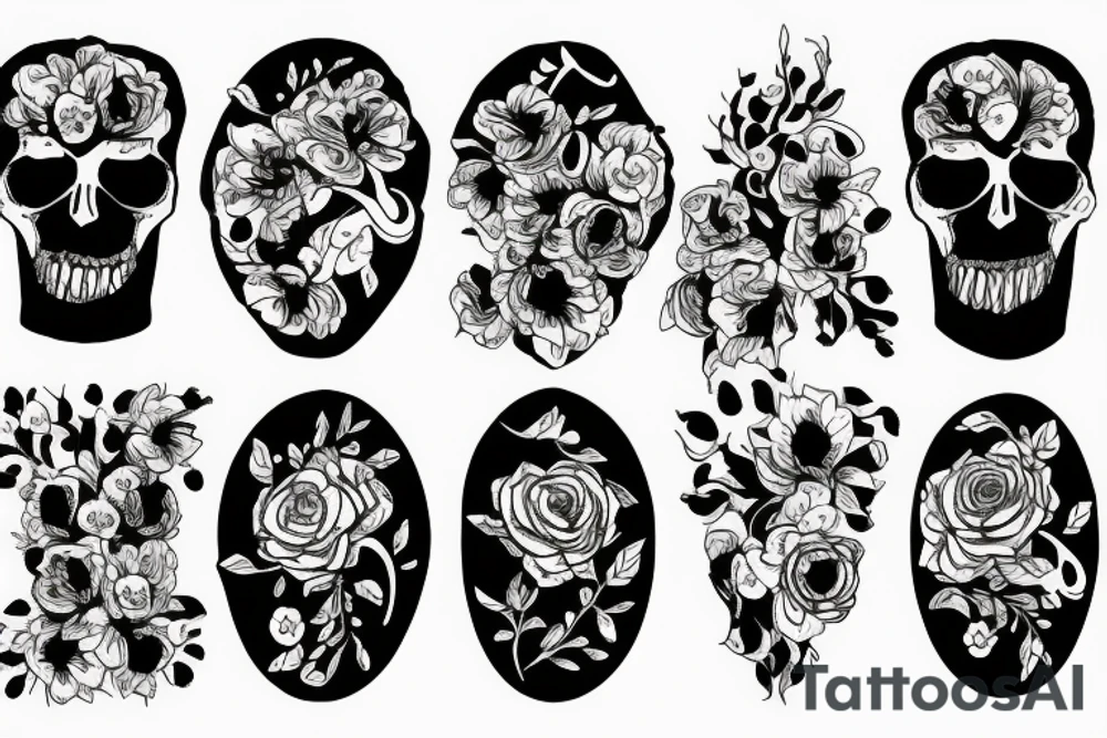 Bloody flower tattoo idea