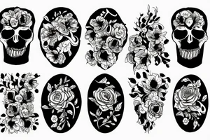 Bloody flower tattoo idea