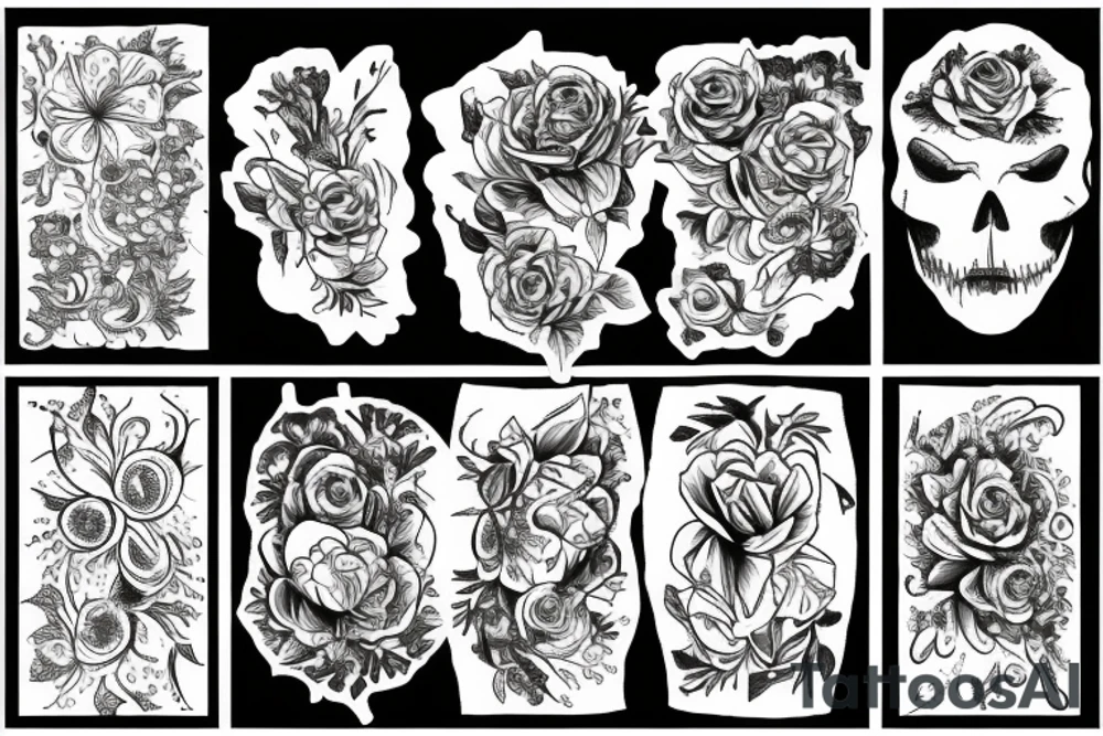 Bloody flower tattoo idea