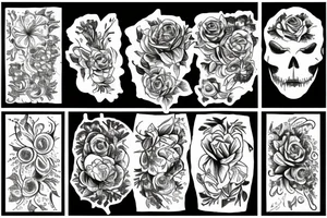 Bloody flower tattoo idea
