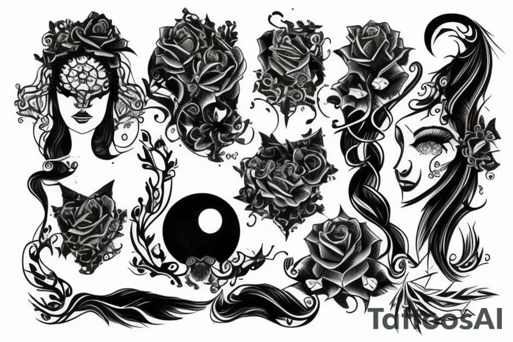 black moonlight tattoo idea
