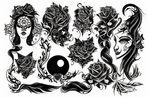 black moonlight tattoo idea