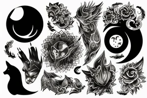 black moonlight tattoo idea