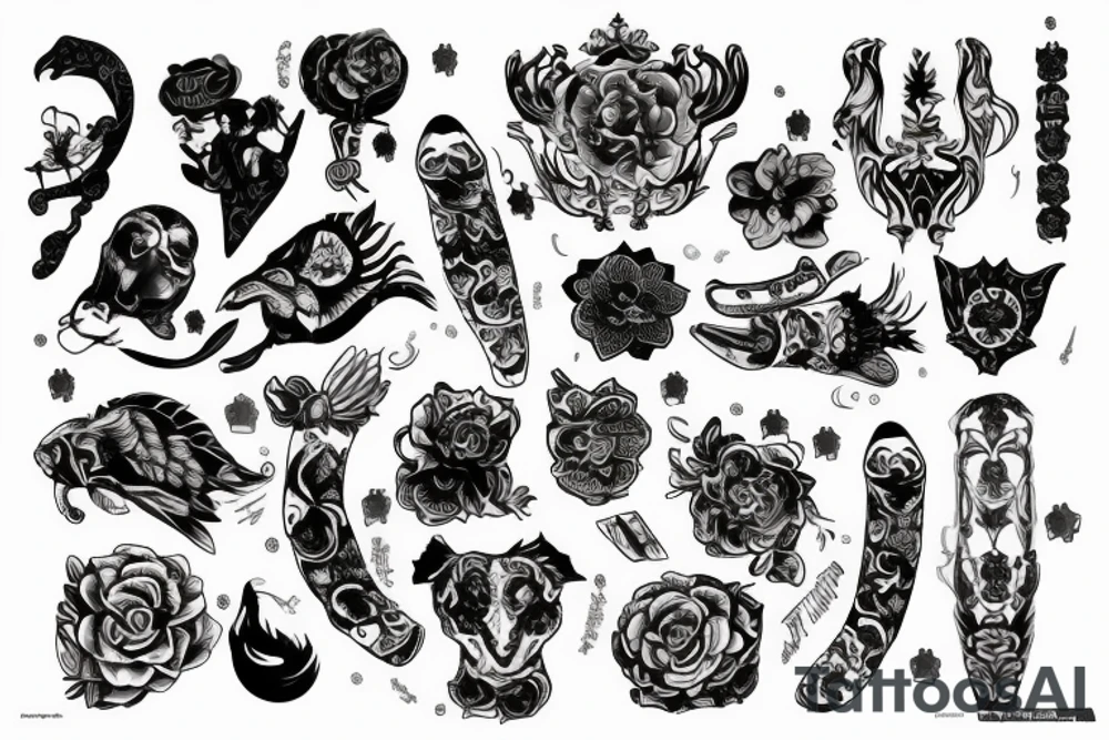 Милый дракончик с сердечками tattoo idea