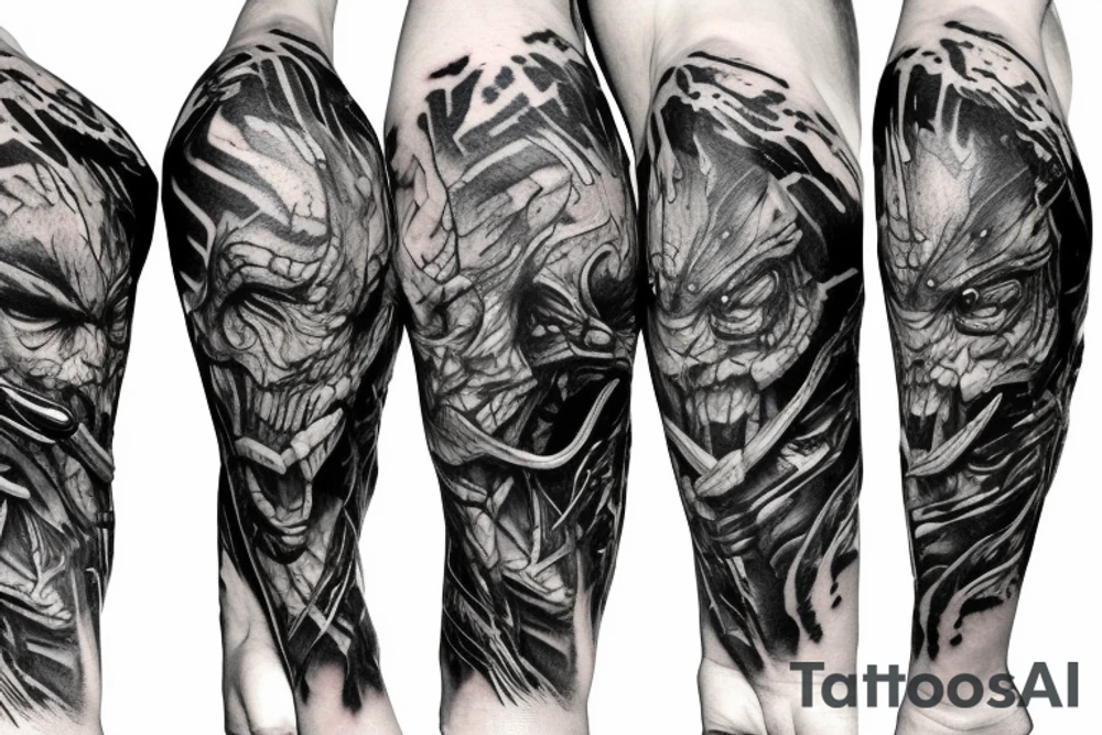 Predator sleeve tattoo idea