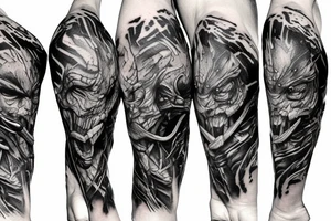 Predator sleeve tattoo idea
