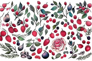 a sprig of berries tattoo idea