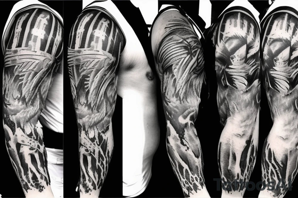 Predator sleeve tattoo idea