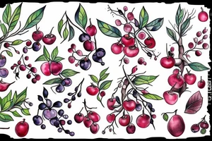 a sprig of berries tattoo idea