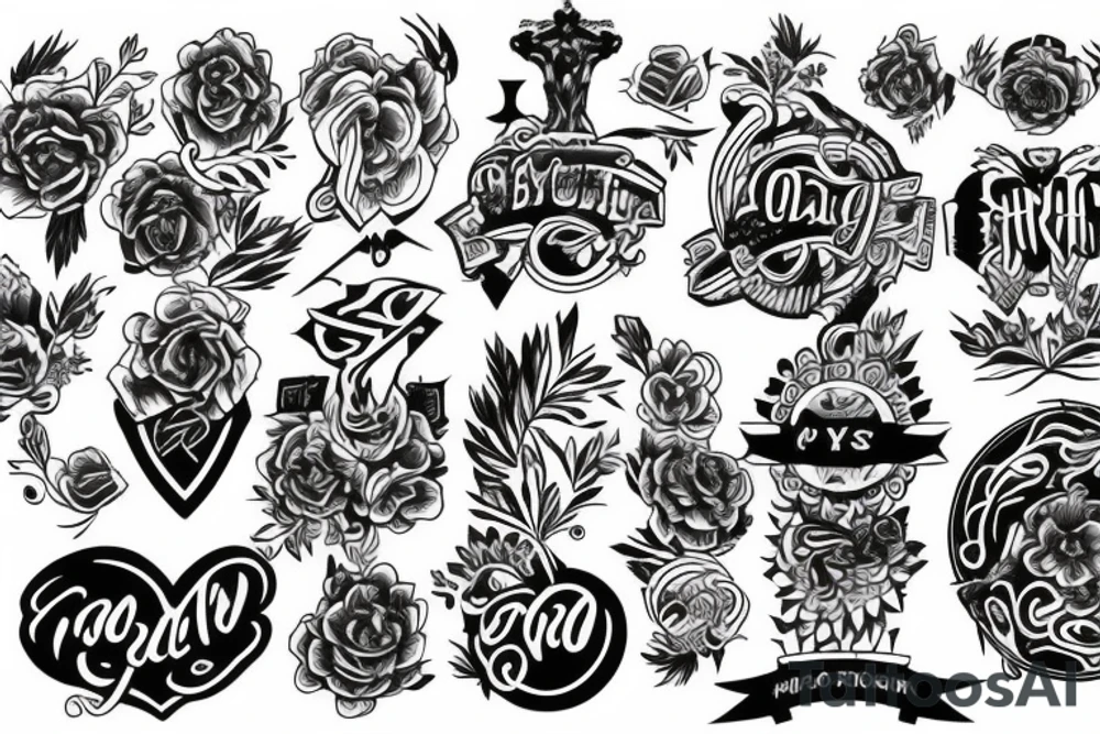 tattoo sleeve in the style of old school tattoo idea