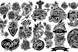 tattoo sleeve in the style of old school tattoo idea