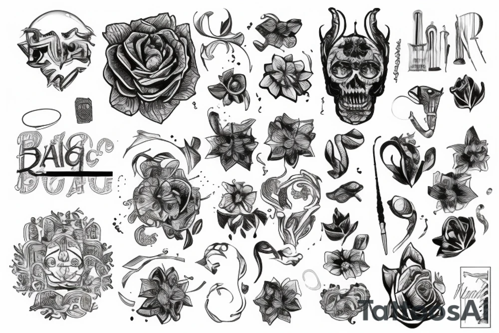 Надпись bld tattoo idea