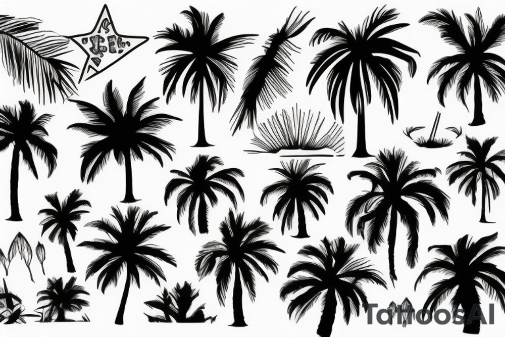 palm tree tattoo idea