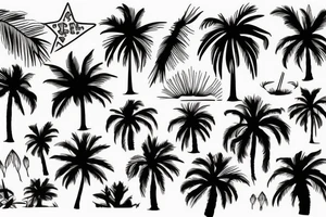 palm tree tattoo idea