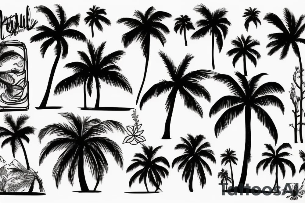 palm tree tattoo idea