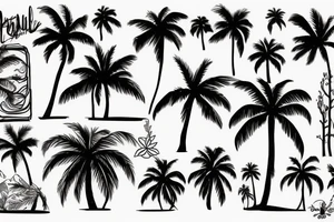 palm tree tattoo idea
