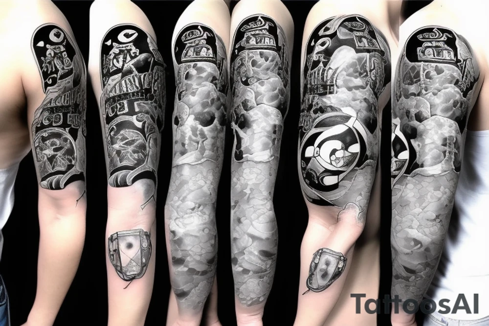 Arsenal football club gun with anime girl tattoo idea