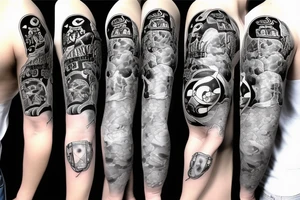 Arsenal football club gun with anime girl tattoo idea