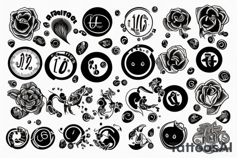 4 positive blood type tattoo idea