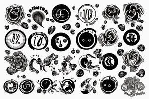 4 positive blood type tattoo idea