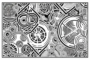 a pattern of circles tattoo idea