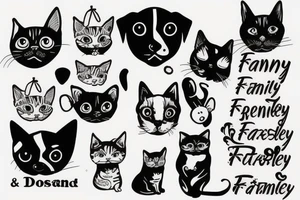 Dog and cat are my family tattoo idea