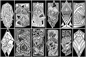 diamonds tattoo idea