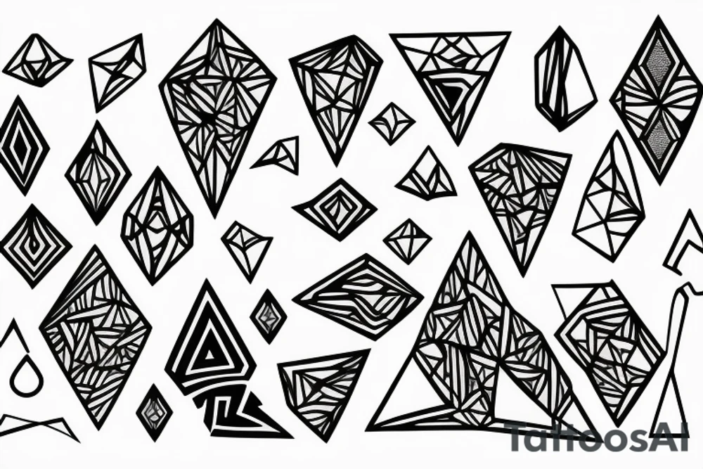 diamonds tattoo idea