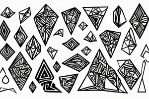 diamonds tattoo idea