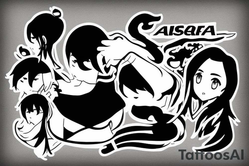 Arsenal fc logo with anime girl tattoo idea