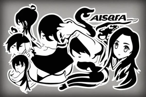 Arsenal fc logo with anime girl tattoo idea