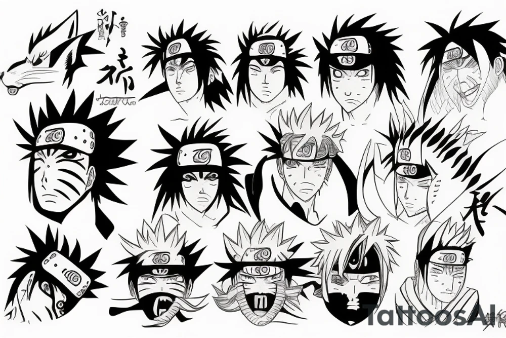 Naruto and kurama tattoo idea