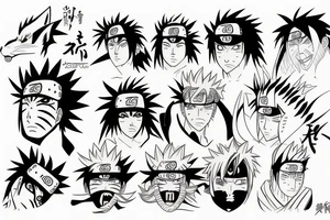 Naruto and kurama tattoo idea
