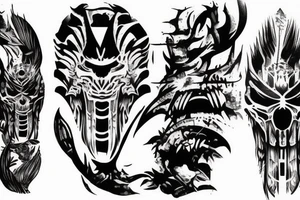 Predator from the original movie sleeve tattoo idea