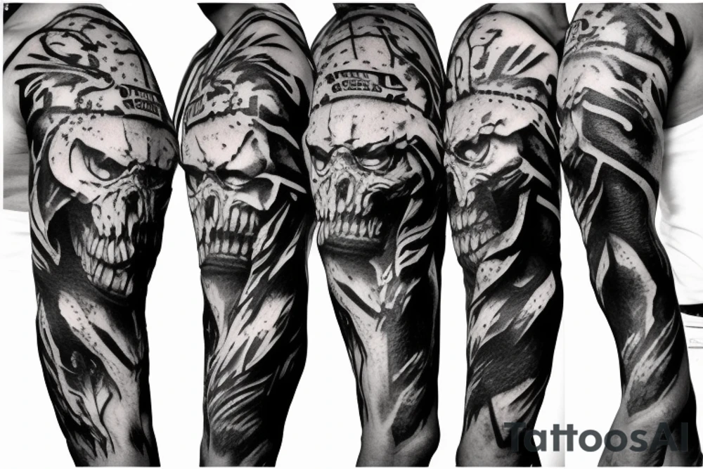 Predator from the original movie sleeve tattoo idea