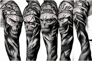 Predator from the original movie sleeve tattoo idea
