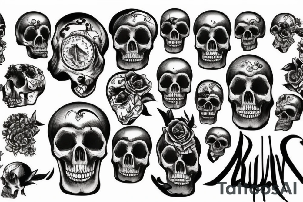 Skull tattoo idea