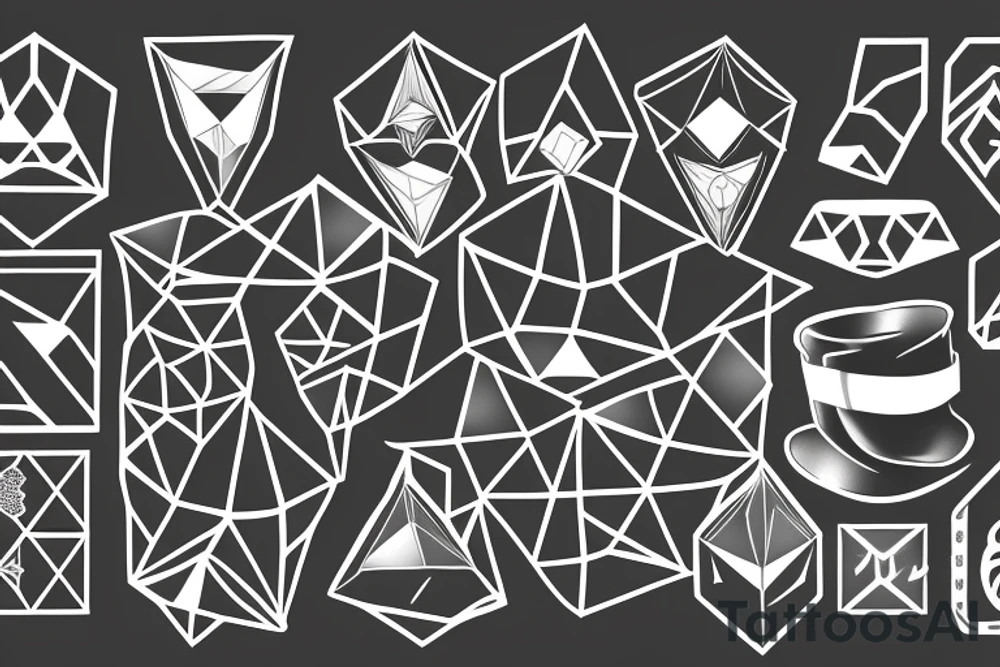 diamonds tattoo idea