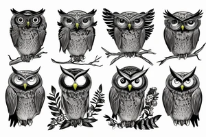 owl with a gun tattoo idea