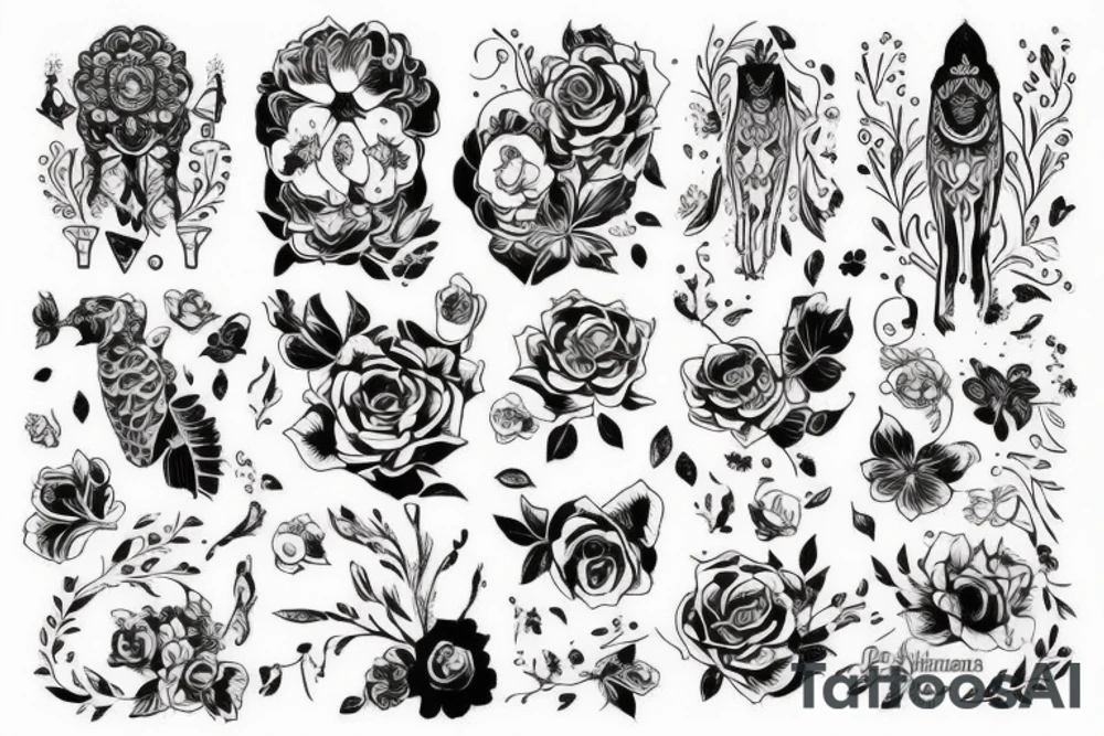 Красивая девушка ангел и демон лицо tattoo idea