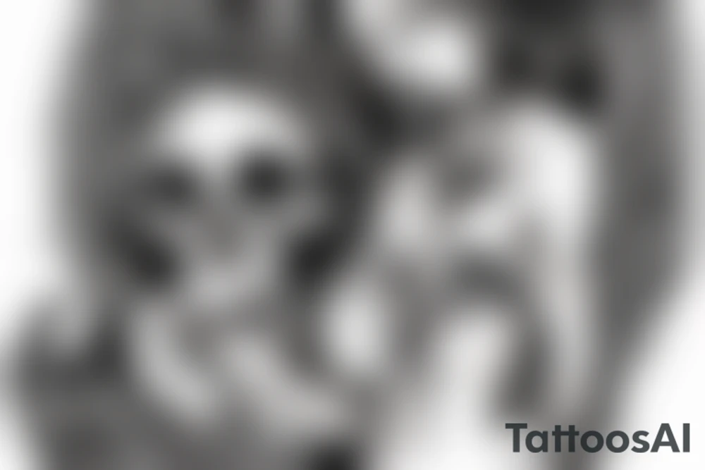 an angel is kicked out of heaven and becomes the angel of death tattoo idea