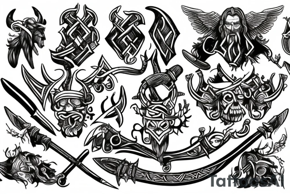 Axe viking tattoo idea