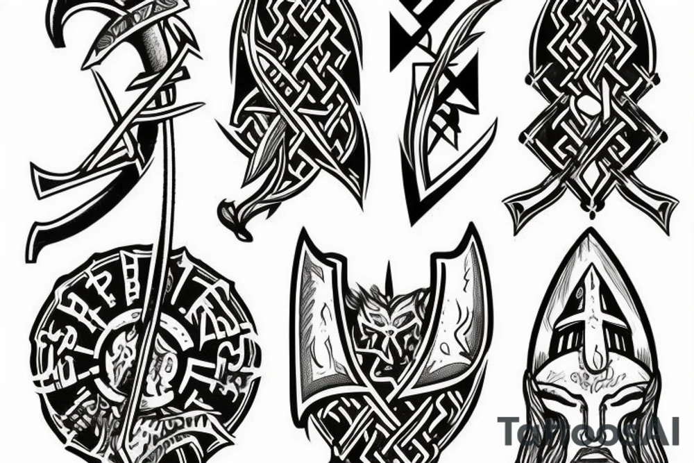 Axe viking tattoo idea