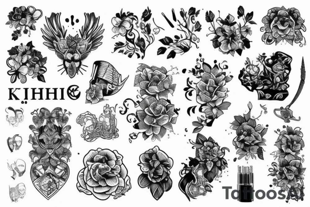 Крест с венком и крыльями tattoo idea