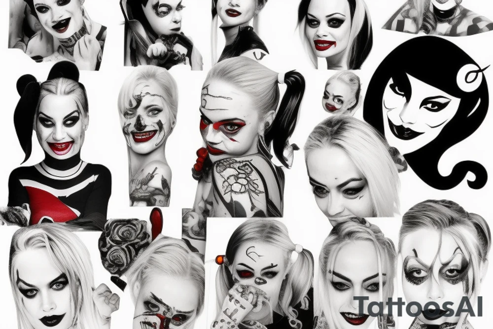 Harley quinn tattoo idea